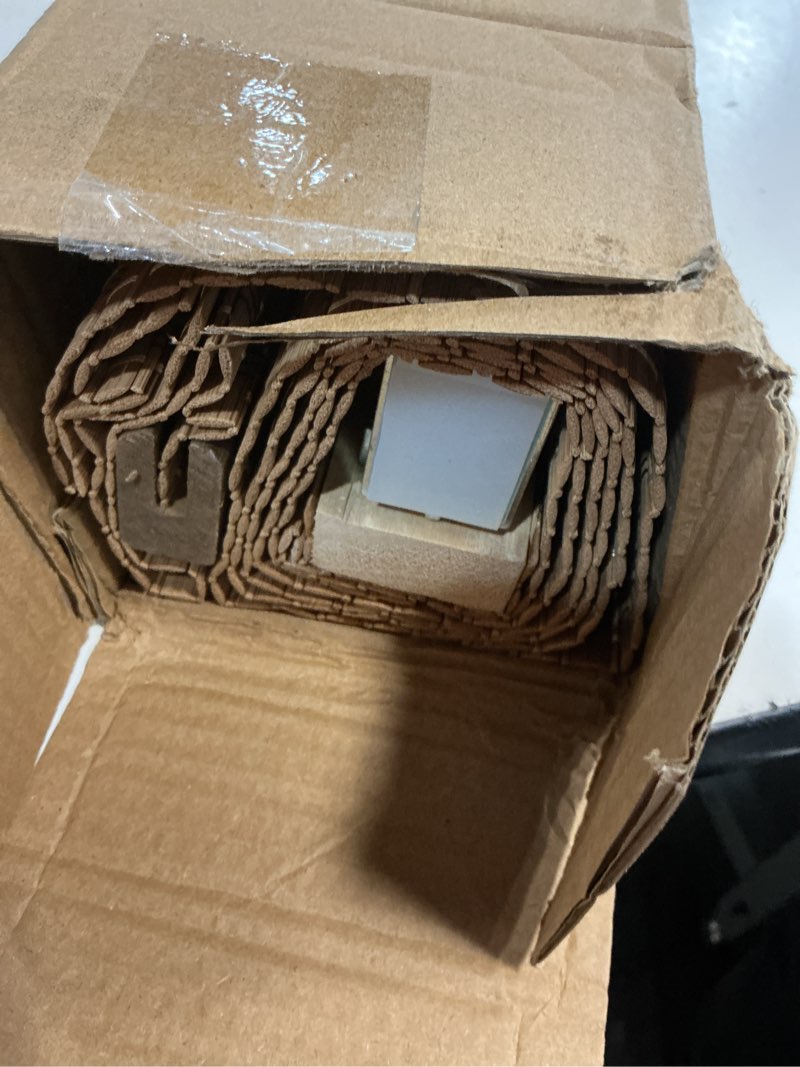 Condition photo showing Good Condition for LazBlinds No Tools No Drill Cordless Bamboo Roman Shades, Light Filtering Window Treatment, Roll Up Bamboo Blinds for Windows 31'' W x 64'' H, Brown Light Filtering-brown206 31" W x 64" H