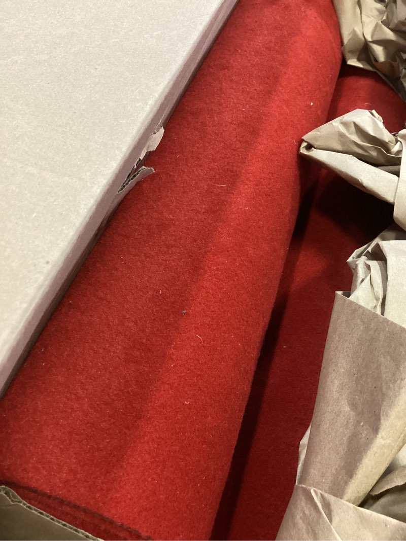 Condition photo showing Good Condition for HOMBYS 450 GSM Extra Thick 3x10 ft Red Carpet Runner for Partys & Events, Heavy-Duty Felt Aisle Runway Rug for Steps, Prom Proposal & Wedding Ceremony Decorations, Hollywood Oscars for VIP Awards 3' x 10' (Rectangular) Red