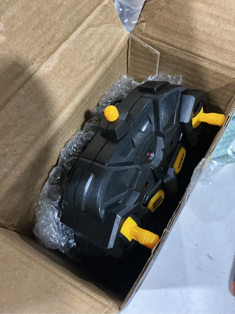 Condition photo showing As Is for transform remote control car - rc cars, one-button transforming, 360° rotation drifting, 2.4ghz 1:18 scale, gift kids aged 4-6 year old boys/girls, police car black