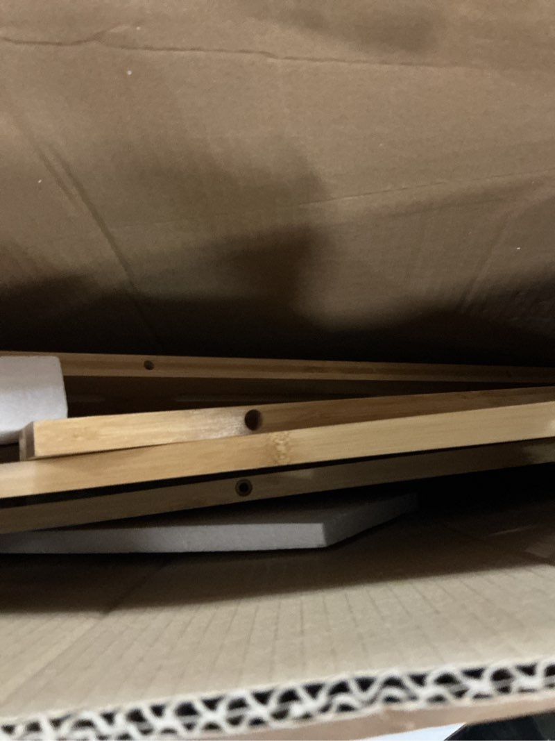 Condition photo showing As Is for hoobro bamboo stove top cover, noodle board stove cover, stove top cover board for 30”x22” electric stove, gas burners, stove cover cutting board for kitchen, sink, oven, natural yl77tl01