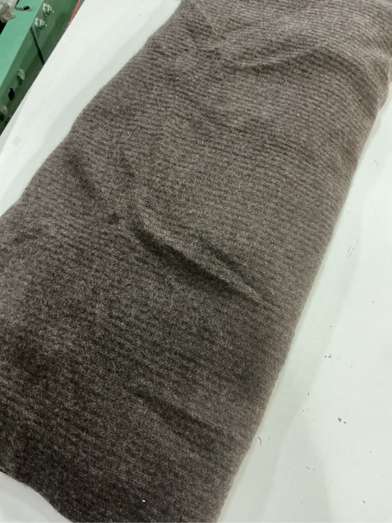 Condition photo showing Good Condition for quince,ribbed knit cashmere throw, 50x70, heather truffle brown