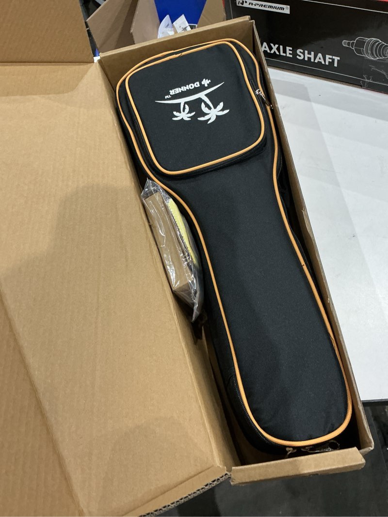Condition photo showing New/Like New for donner concert ukulele beginner mahogany 23 inch ukelele kit with free online lesson gig bag strap nylon string tuner picks cloth duc-1 gift choice mahogany 23 inch-regular
