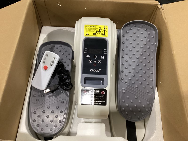 Condition photo showing New/Like New for under desk machine, electric elliptical leg exerciser for senior, 13 adjustable speeds quiet and portable seated pedal exerciser for training with remote control orange