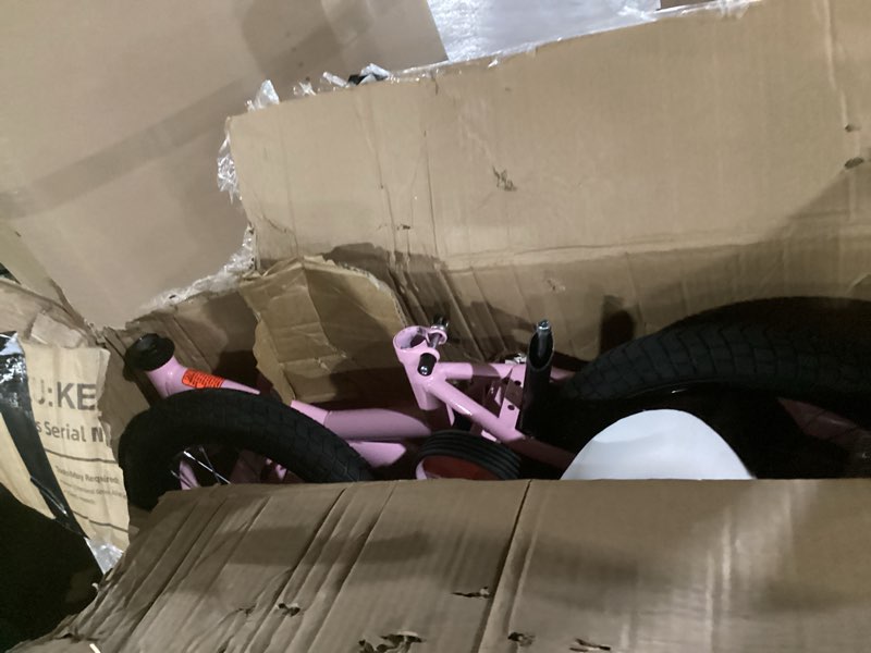 Condition photo showing Good Condition for keano zinnia 14 16 20 inch kids bike for girls ages 3-10 years, girls' bikes with training wheels, streamers, basket and doll seat, children bicycles pink 14 inch with training wheels