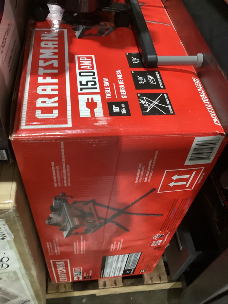 Condition photo showing As Is for Craftsman 10-in Carbide-Tipped Blade Table Saw CMXETAX69434502