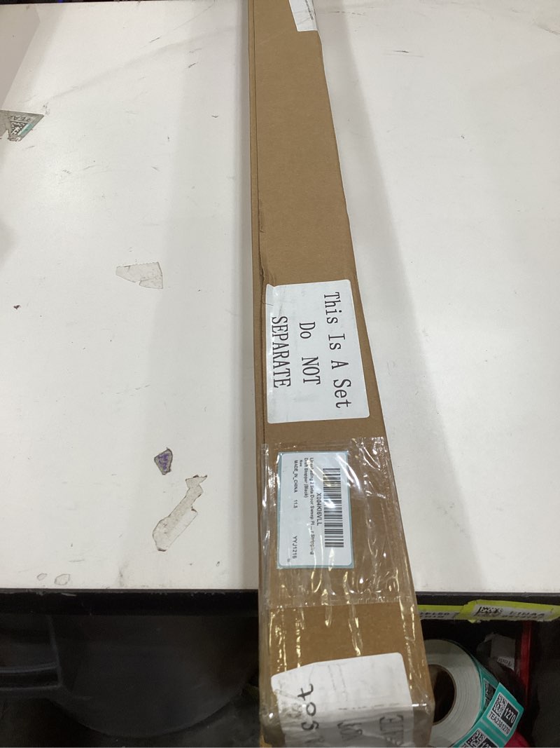 Condition photo showing New/Like New for 2 Sets Door Sweep Plastic PVC 1 3/4" x 36" Slide on Bottom Exterior Door Seal Strip for Weather Stripping Draft Stopper (Black) 2 Black
