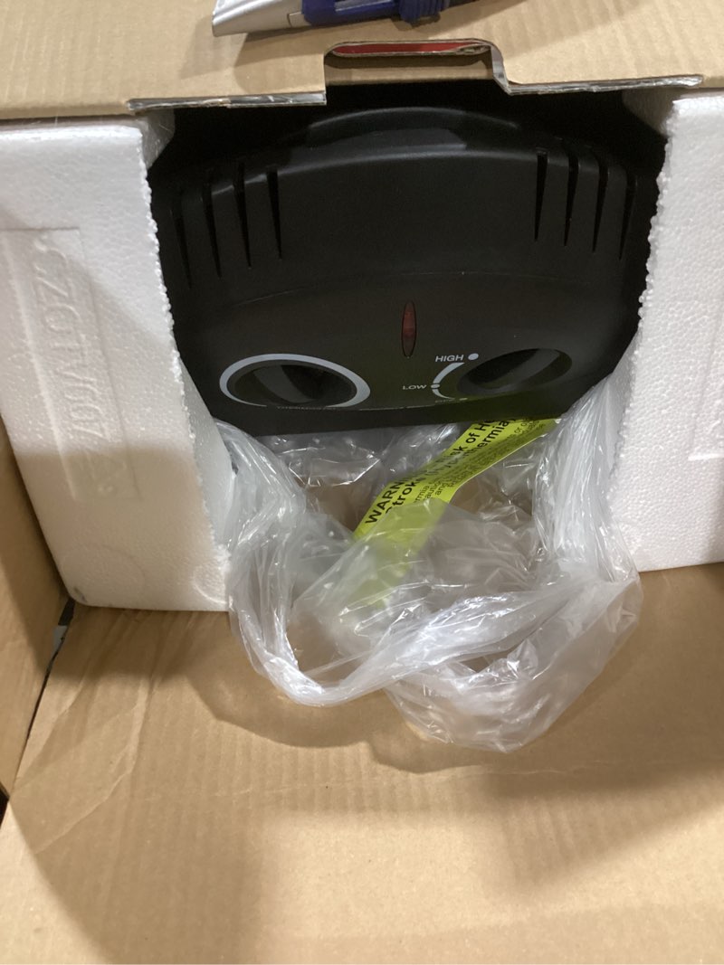 Condition photo showing Good Condition for Comfort Glow Indoor Space Heater, Adjustable Thermostat, Radiant Heat, Electric Infrared Quartz, Tip-Over & Overheat Protection, 5,120 BTU, 1500W, Heats 250 sq ft - Ideal for Home, Bedroom & Office