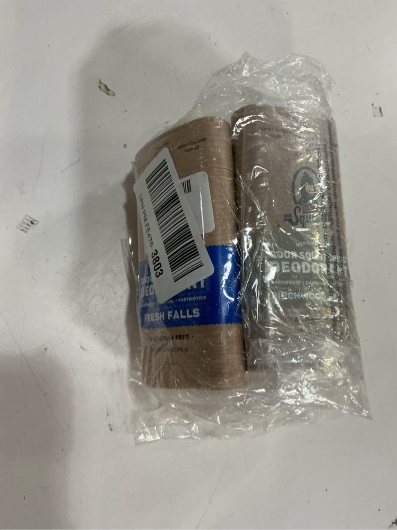 Condition photo showing Good Condition for Deodorant Men by Dr. Squatch Wood Barrel Bourbon Deodorant 2.65 oz Bundle with Dr. Squatch Pine Tar, Birchwood Breeze & Fresh Falls Deodorants 2.65 oz – Natural Scented Deodorants – Gift Set (4 Items)