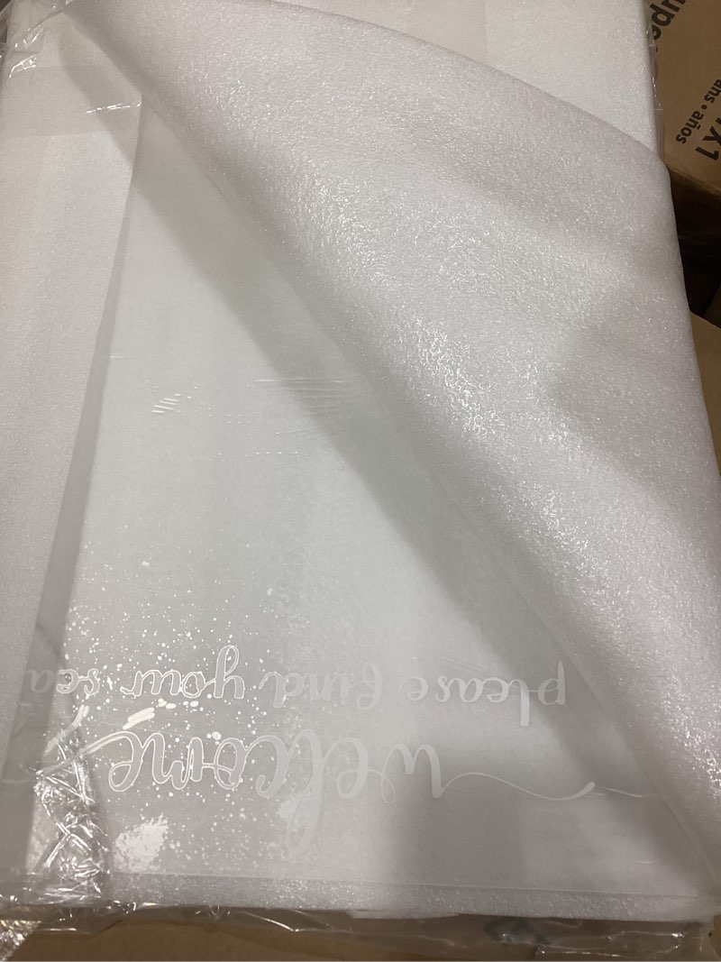 Condition photo showing Good Condition for briwooody wedding seating chart board display 24x18 welcome please find your seat acrylic table seating chart board for wedding reception display(clear)