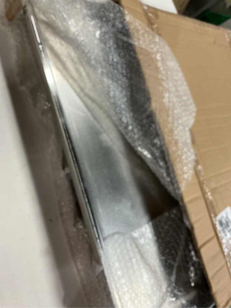 Condition photo showing New/Like New for lotfun 25" x 16" stainless steel cooking griddle for outdoor gas grill, universal griddle flat top plate insert with grease groove and removable handles for electric/charcoal/gas grill, camping,party
