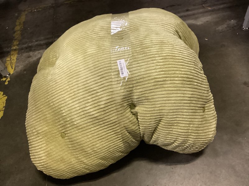 Condition photo showing Good Condition for HIGOGOGO Papasan Chair Cushion with Corduroy Cover (Without Chair), 48 x 48 Inch Supportive Cushion, Overstuffed Chair Cushion,Green
