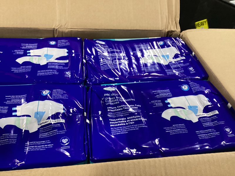 Condition photo showing New/Like New for tena proskin incontinence super briefs, adult diapers, super absorbency, bladder leaks control, large, 56 count large 56
