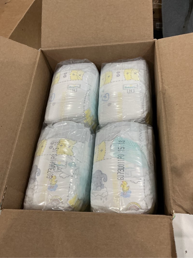 Condition photo showing New/Like New for pampers swaddlers diapers, size 0 (up to 10 lbs), 84 count, absorbent, keeps baby dry and comfortable, skin safe disposable baby diaper (packaging may vary) newborn 84