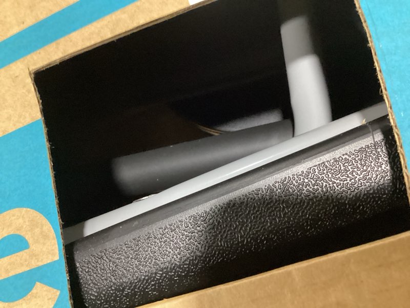 Condition photo showing As Is for Bedside Commode, Foldable Adjustable Commode Toilet, 350 lb Capacity, Portable Bedside Toilet with Padded Seat & Backrest,bedside commodes for seniors and Mobility-Impaired Individuals