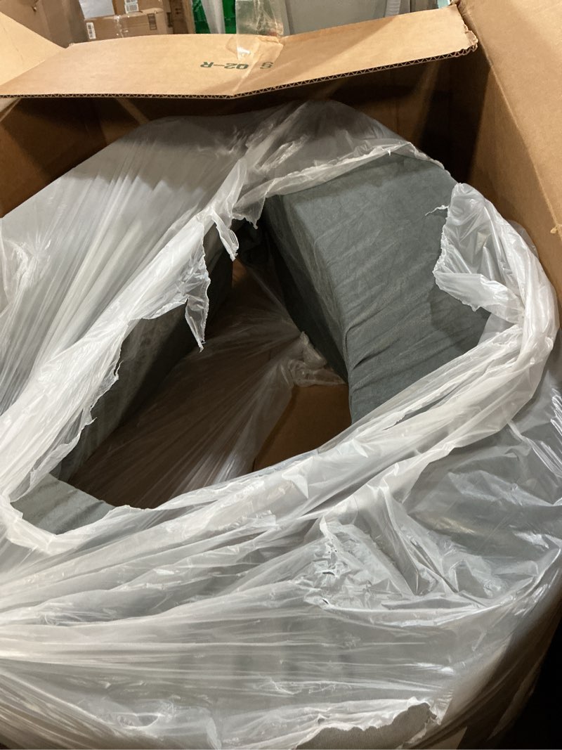 Condition photo showing As Is for vekkia king bed wedge pillow for headboard gap filler(0-5"),high-density foam,prevents pillows & items from falling,ergonomic design,large storage pockets, removable&washable cover,gray,76''x10''x6'' gray king(76''x10"x6"-large)