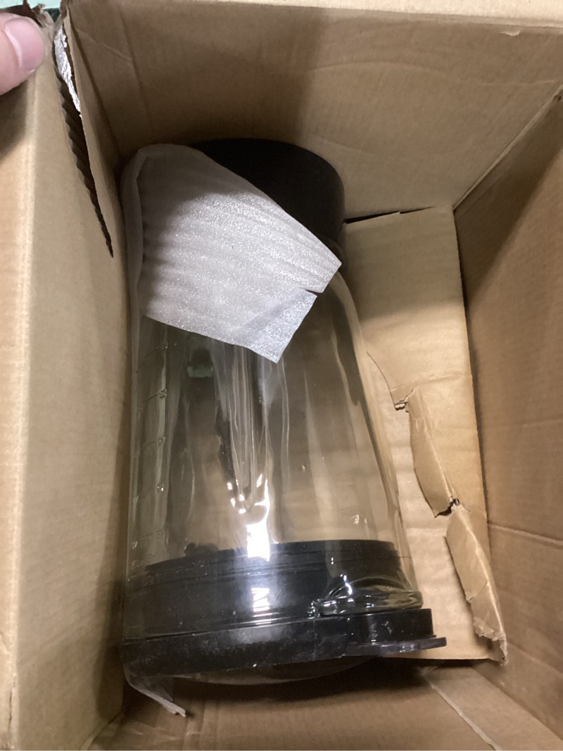 Condition photo showing As Is for black+decker powercrush multi-function blender with 6-cup glass jar, 4 speed settings, silver countertop blenders