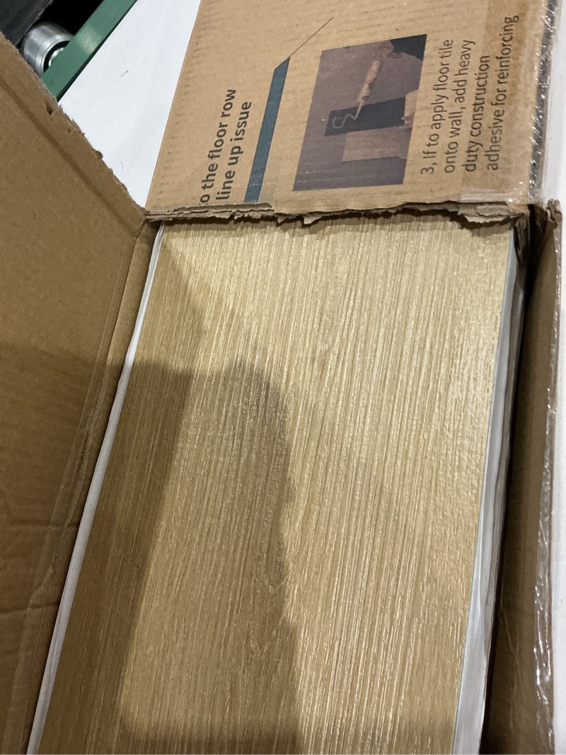 Condition photo showing Good Condition for art3d peel and stick floor tile vinyl wood plank 36-pack 54 sq.ft, aspen yellow, rigid surface hard core easy diy self-adhesive flooring 36 x 6 x 0.1 inches aspen yellow 36