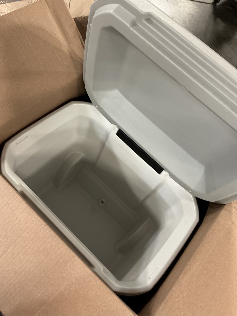 Condition photo showing As Is for coleman classic series insulated portable rolling cooler with wheels, leak-resistant outdoor hard cooler keeps ice up to 5 days, 65-quart 65qt twilight
