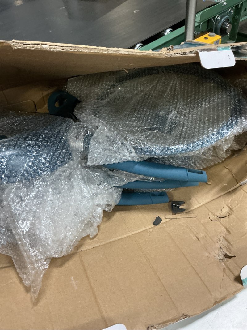 Condition photo showing Good Condition for gibson home helensburgh 7-piece pfa-free ceramic nonstick carbon steel cookware set – blue pots and pans with glass lids, saucepan, dutch oven, fry pan 7-piece blue (7pc)