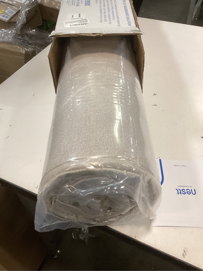 Condition photo showing New/Like New for Nestl Upholstered Twin Headboard - Easy Assemble Channel Stitched Headboard Twin Size - Wall Mounted Headboards with 3D Soundproof Wall Panels Peel & Stick Floating Headboards, Beige Beige Twin