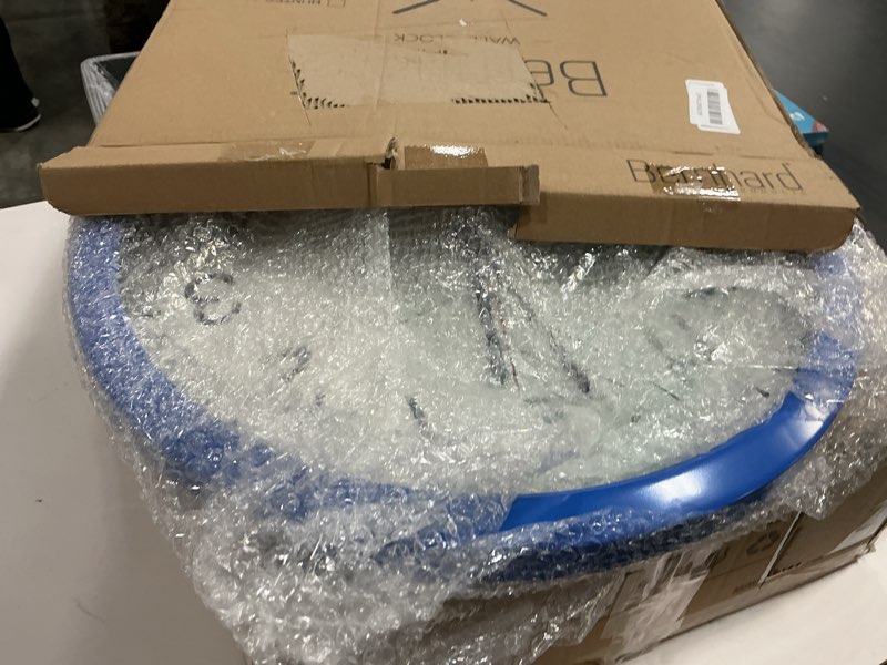 Condition photo showing Good Condition for Bernhard Products Blue Wall Clock, Silent Non Ticking - 16 Inch Extra Large Quality Quartz Battery Operated Round Easy to Read Home/Office/Business/Kitchen/Classroom/School Clocks