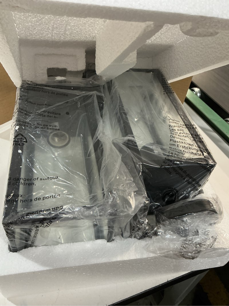 Condition photo showing New/Like New for 16'' large dusk to dawn outdoor lighting 2 packs, modern outdoor lanterns for porch, waterproof exterior light fixture wall sconces lamps, outside lights for house patio, garage, farmhouse, black black dusk to dawn sensor-2pcs