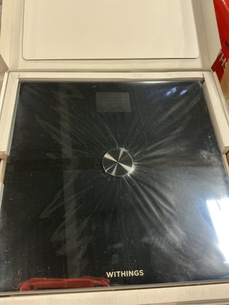 Condition photo showing Good Condition for withings body smart - accurate scale for body weight and fat percentage, body composition wi-fi and bluetooth weight scale, baby weight scale, smart scale apple health compatible, bathroom scale black body smart