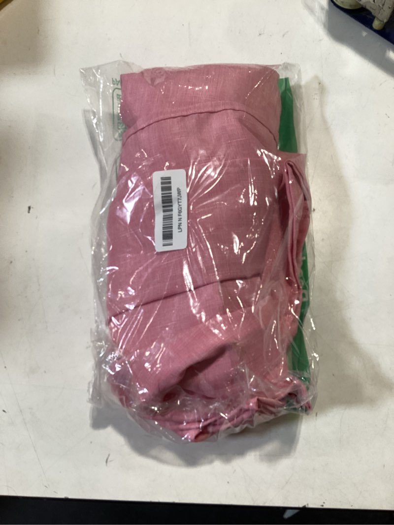 Condition photo showing Good Condition for lushvida outdoor tablecloth with umbrella hole - patio table cloth zippered rectangle 52x70 inch, pink linen-look polyester table cover water resistant for picnic outside pink 70" x 52" (rectangular)