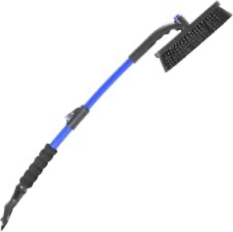 SubZero 14035 35" Crossover Super Duty Extendable Snowbroom with Pivoting Head and Integrated Ice Sc