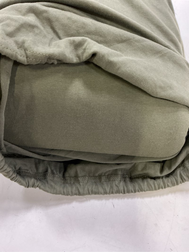 Condition photo showing Good Condition for organic jersey duvet cover set, full/queen, dusty olive
