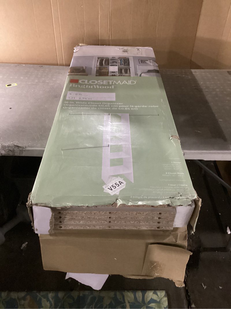 closetmaid brightwood 4-ft to 9-ft w white solid shelving wood closet system item #2550773 | model #5441