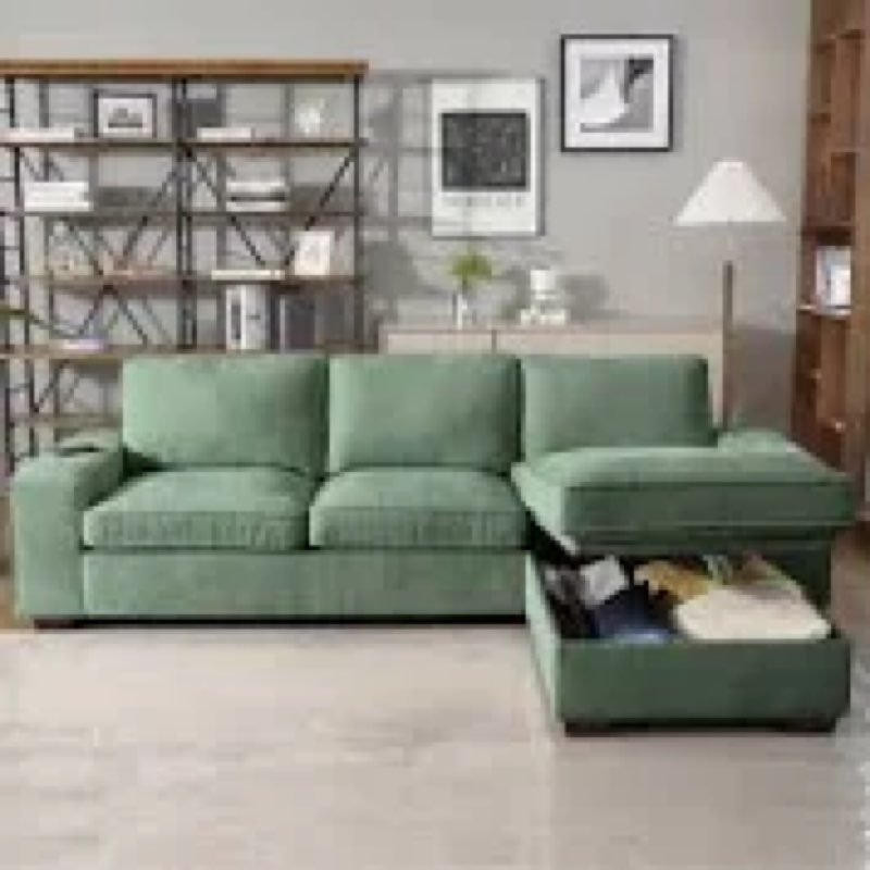 (Incomplete)) Jossilynn L-Shape Convertible Sectional Couches Sofas with Storage Chaise