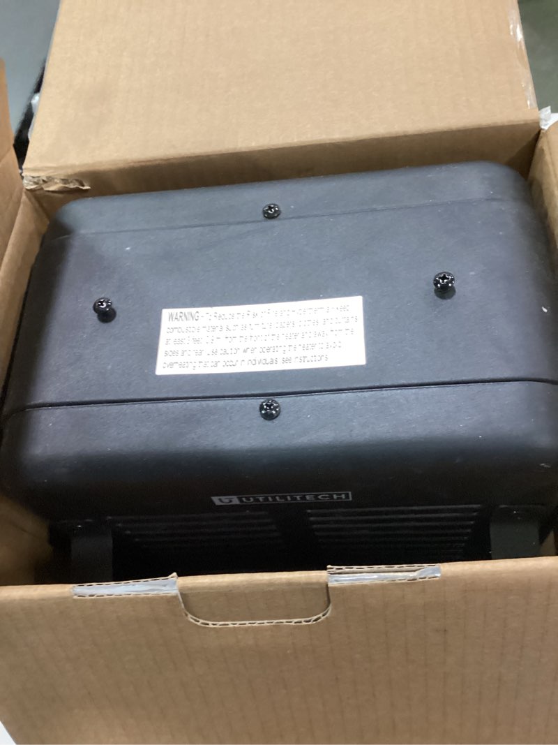 Condition photo showing As Is for UTILITECH 1500 Watts Electric Fan Heater With Adjustable Thermostat 120V 4969015