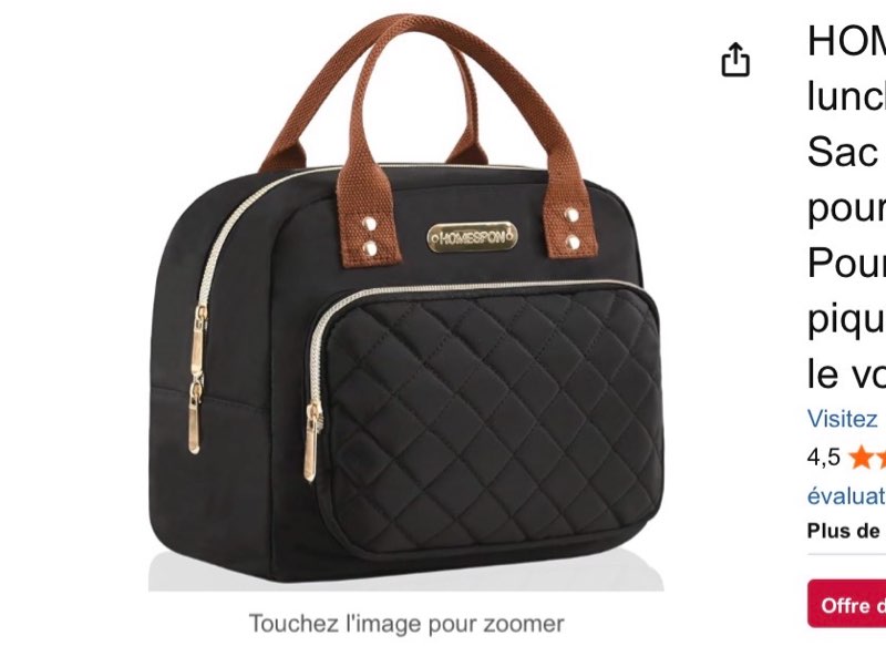lunch Prix membre Prime 19,74$ Ce prix s’applique exclusivement aux membres Amazon Prime.  Abonnez-vous à Prime Annulez à tout moment Vous êtes déjà membre? Se connecter Expédié par Amazon Vendu par Buringer Retours Peut être retourné jusqu'au 31 janv. 2026 Paiement Transaction sécurisée Afficher plus Prix sans offre 24,99$ Livraison GRATUITE samedi 29 novembre sur votre première commande Expédié de : Amazon Vendu par : Buringer Ajouter à votre liste d'envies Autres vendeurs sur Amazon Nouveau (2) à partir de 24,99$   Livraison GRATUITE sur votre première commande.  HOMESPON Sac à lunch pour femme – Sac fourre-tout isolé pour boîte à lunch – Pour le travail, le pique-nique, l'école ou le voyage Touchez l'image pour zoomer                  2+    HOMESPON Sac à lunch pour femme – Sac fourre-tout isolé pour boîte à lunch – Pour le travail, le pique-nique, l'école ou le voyage