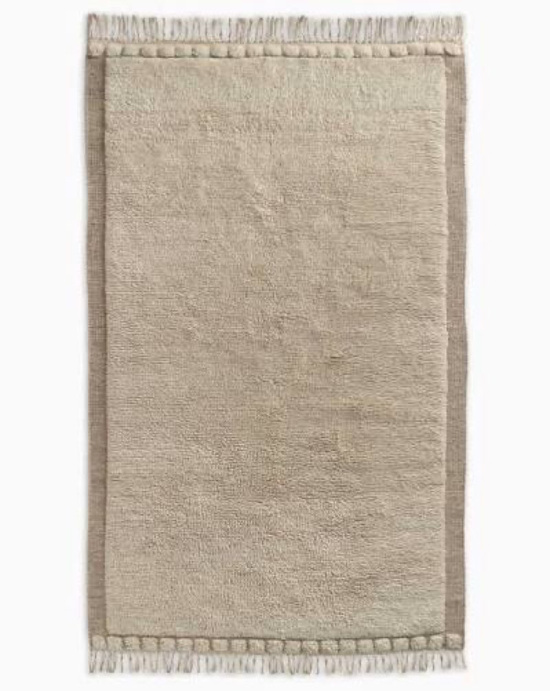 saje wool shag rug, 3' x 5', neutral
