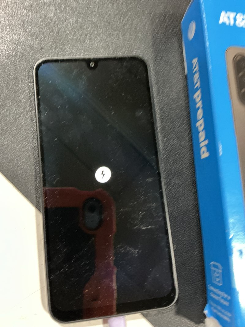 Condition photo showing As Is for passcode locked verizon prepaid samsung galaxy a17 5g, 128gb (locked to prepaid) | prepaid smartphone - 6.7" super amoled 90hz display, 50mp triple camera with ois, android 16, black