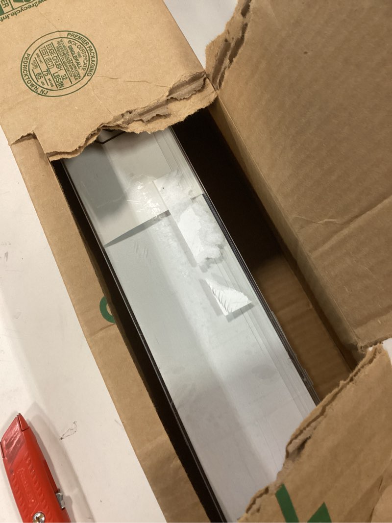 Condition photo showing As Is for Cordless Zebra Blinds for Windows, Free-Stop Pull Down Roller Window Shades with Valance, Light Filtering Dual Layers Sheer Shades for Home and Office, White, 27" W x 72" H A. White ( Cordless ) 27"W x 72"H