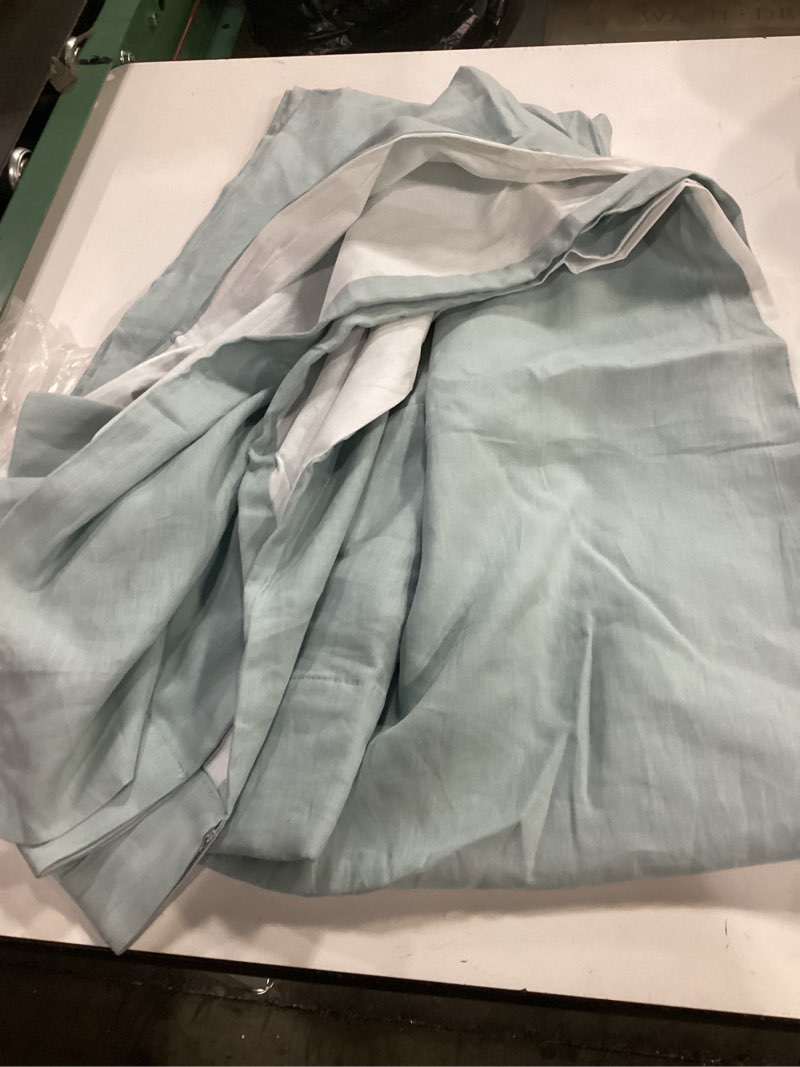 Condition photo showing Good Condition for cotton sheer curtain set blue 46x84 of 1 (quince)