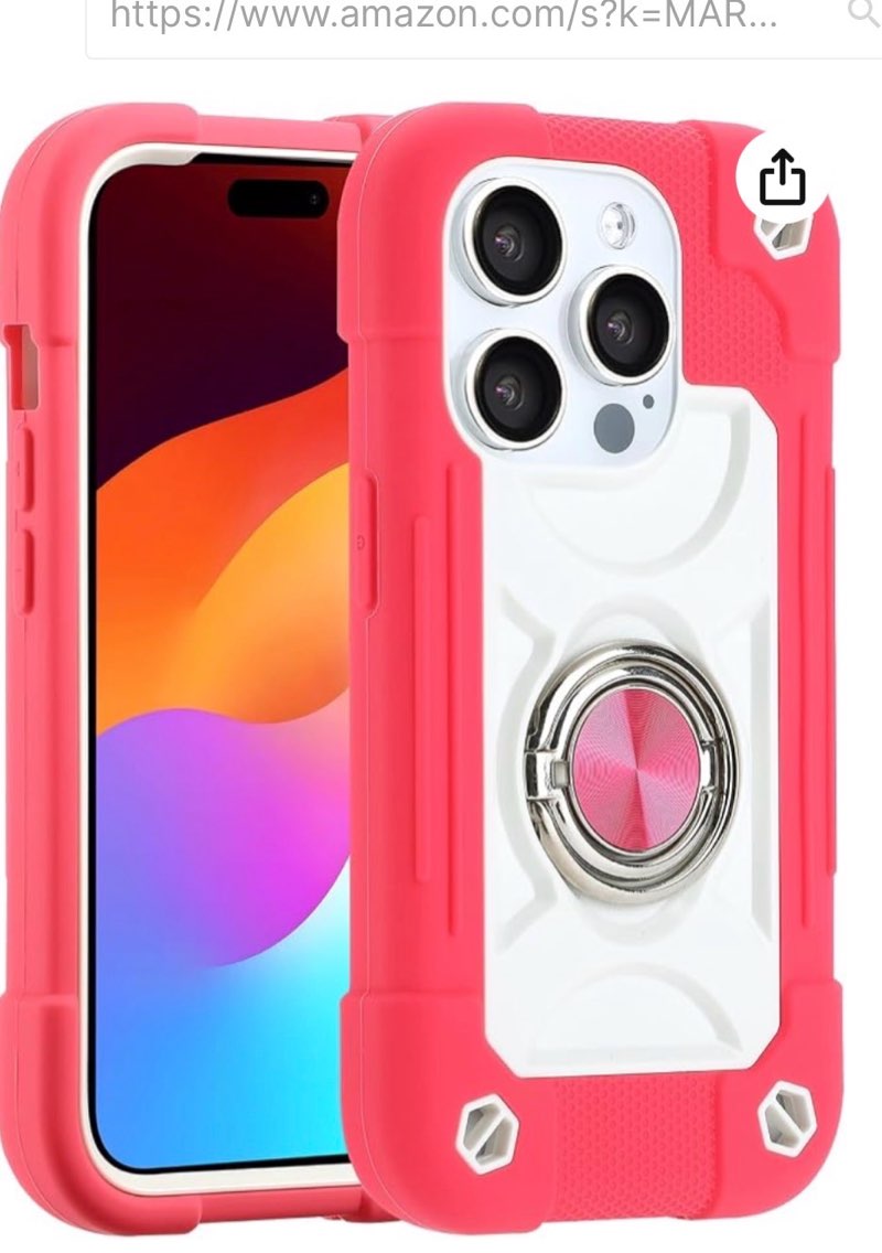 markill compatible with iphone 15 pro max case 6.7 inch with double ring stand, heavy-duty military 