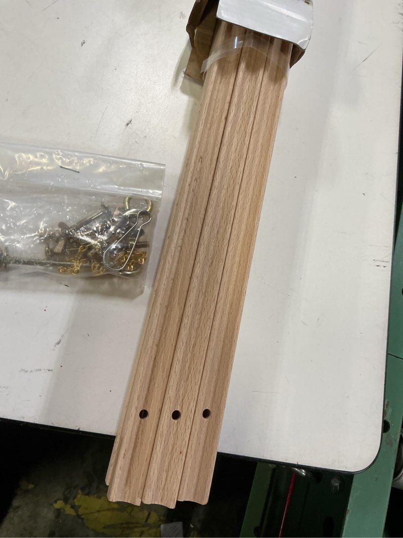 Condition photo showing Good Condition for meeden wood easel stand for display: wooden display tripod stand for posters pictures paintings - wedding decor holder for welcome sign natural color