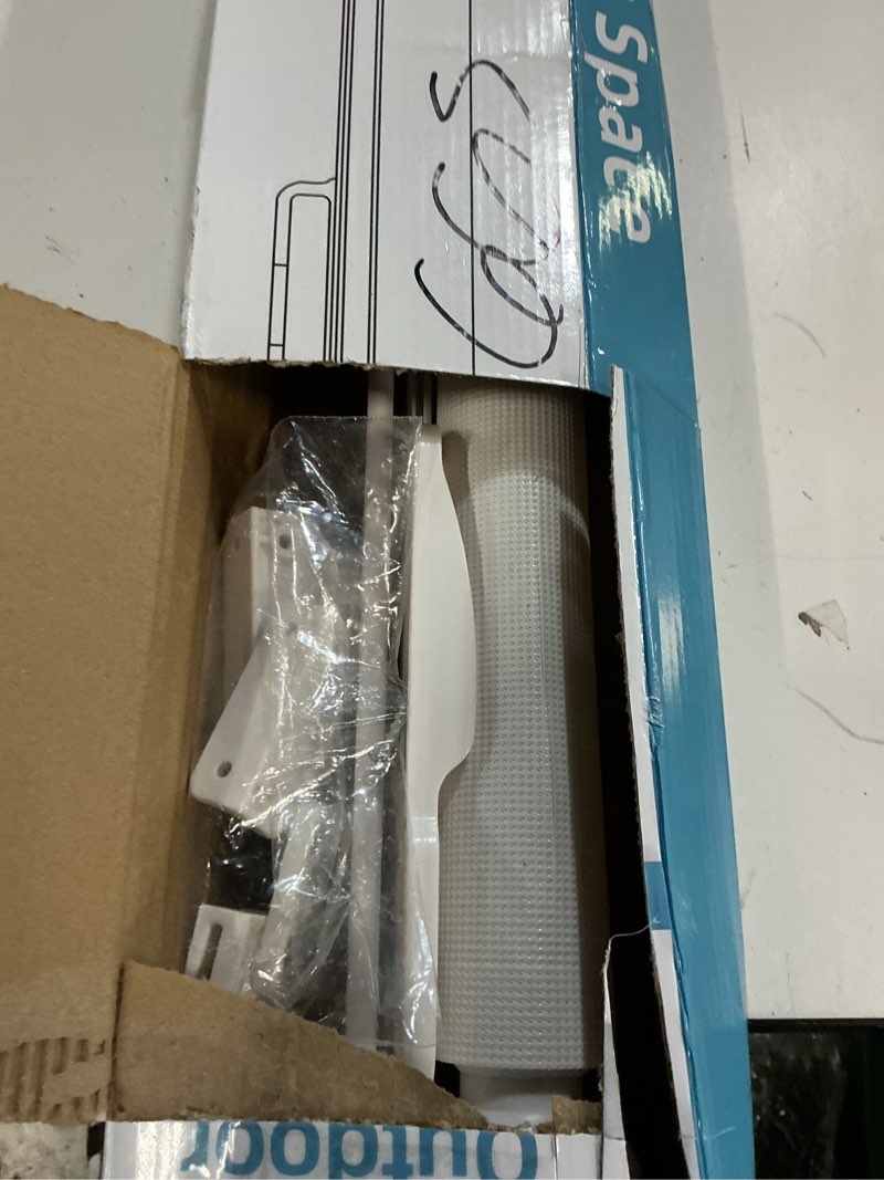 Condition photo showing As Is for probebi retractable dog gate for the house extends to 54" wide 34" tall, gates for baby indoor, stair gate for outdoor, staris, hallways, doorways, deck, porch, need drilling
