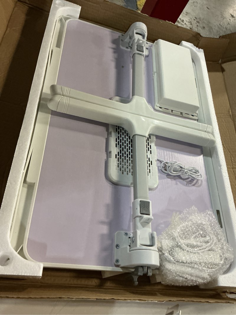 Condition photo showing Good Condition for ixtra laptop lap desk with cooling fan - adjustable with light, usb, storage drawer - folding bed desk,23.62"*15.74",grey grey,60*40cm