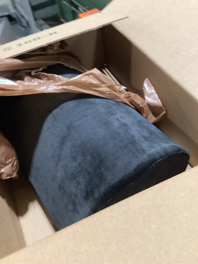 Condition photo showing Good Condition for mind reader air-cloud memory foam under desk footrest, ergonomic support for back, hip, legs, knees & feet, adjustable height, memory foam, black