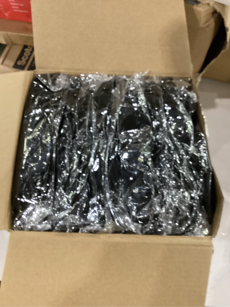 Condition photo showing Good Condition for boao 12 pcs plastic table cloths disposable for parties picnic table covers with fall elastic fitted elastic cover rectangle waterproof for thanks giving christmas picnic(8 ft, 96 x 30 inch,black) 8 ft, 96 x 30 inch black