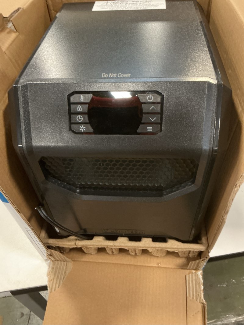 Condition photo showing As Is for Utilitech Infrared Quartz Cabinet Space Heater