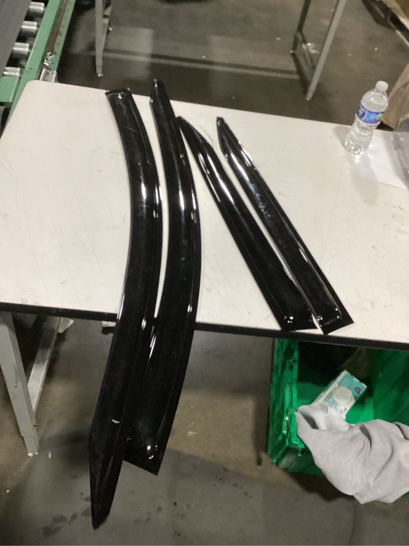 Condition photo showing As Is for ig window visors fit for 2023-2026 kia sportage, out-channel rain guards vent wind deflectors 4pc, car accessories for 23-26 sportage 2023-2026 sportage
