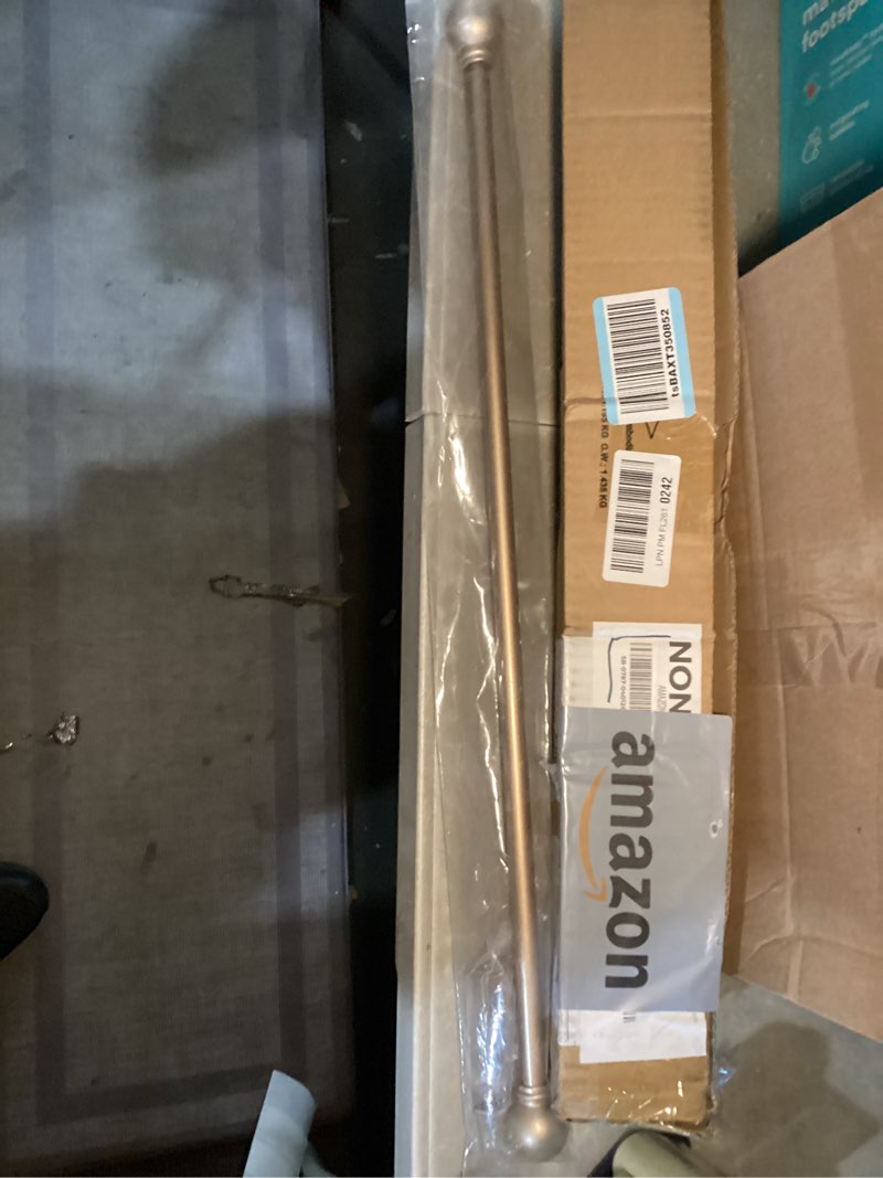 Condition photo showing Good Condition for kenney chelsea ball end window curtain rod, adjustable curtain rod for windows 28 to 48 inches, extendable curtain rod set, soft brass gold 1-pack 28-48" soft brass