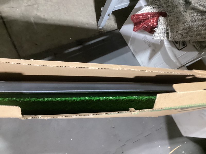 Condition photo showing Good Condition for Dog Grass Pad with Tray - 35''x23'' Portable Dog Litter Box with 2 Pack Hemmed Edge Artificial Grass Patch + 2 Washable Reusable Pee Pads, Indoor Outdoor Fake Grass Pad for Dogs Potty 35?x23?