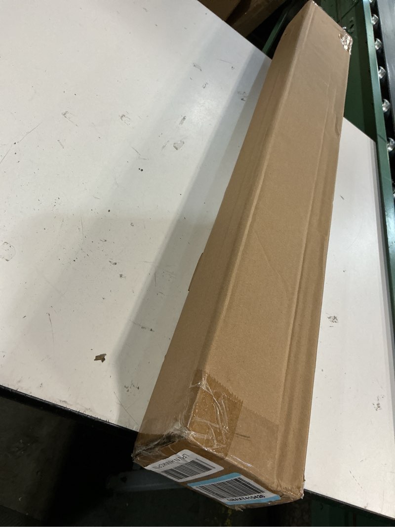 Condition photo showing New/Like New for lazblinds cordless bamboo roman shades, privacy blinds for interior windows, room darkening roll up bamboo blinds for home & patio, 34.5" w x 48" h, highfield teak pricacy - highfield teak 34.5" w x 48" h