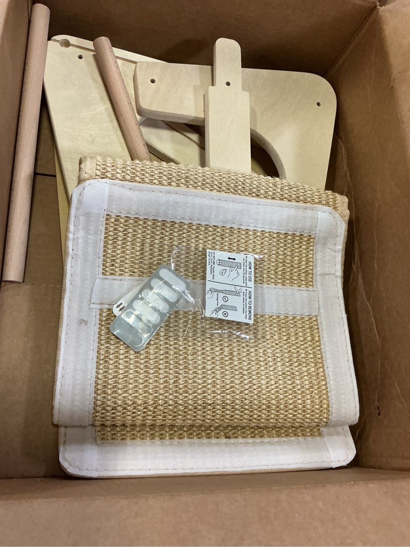 Condition photo showing As Is for petkaray l shape cat scratcher, sisal kitty scratching ramp, vertical scratch pad for indoor cats, 25.2" furniture protector with catnip, classic